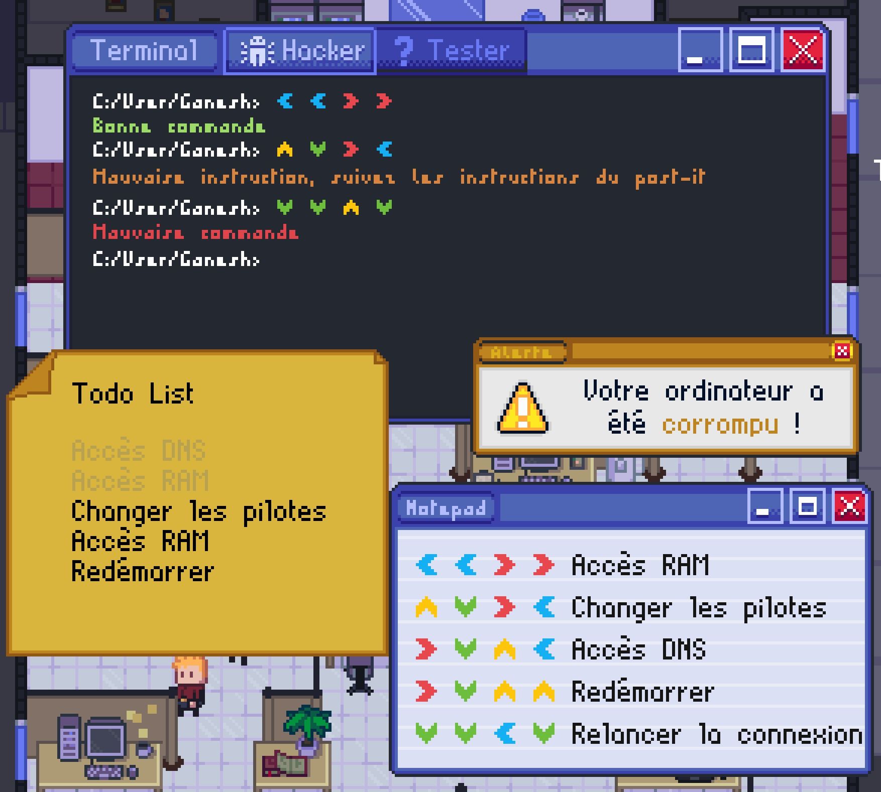 Image du terminal de Programmer's Odyssey