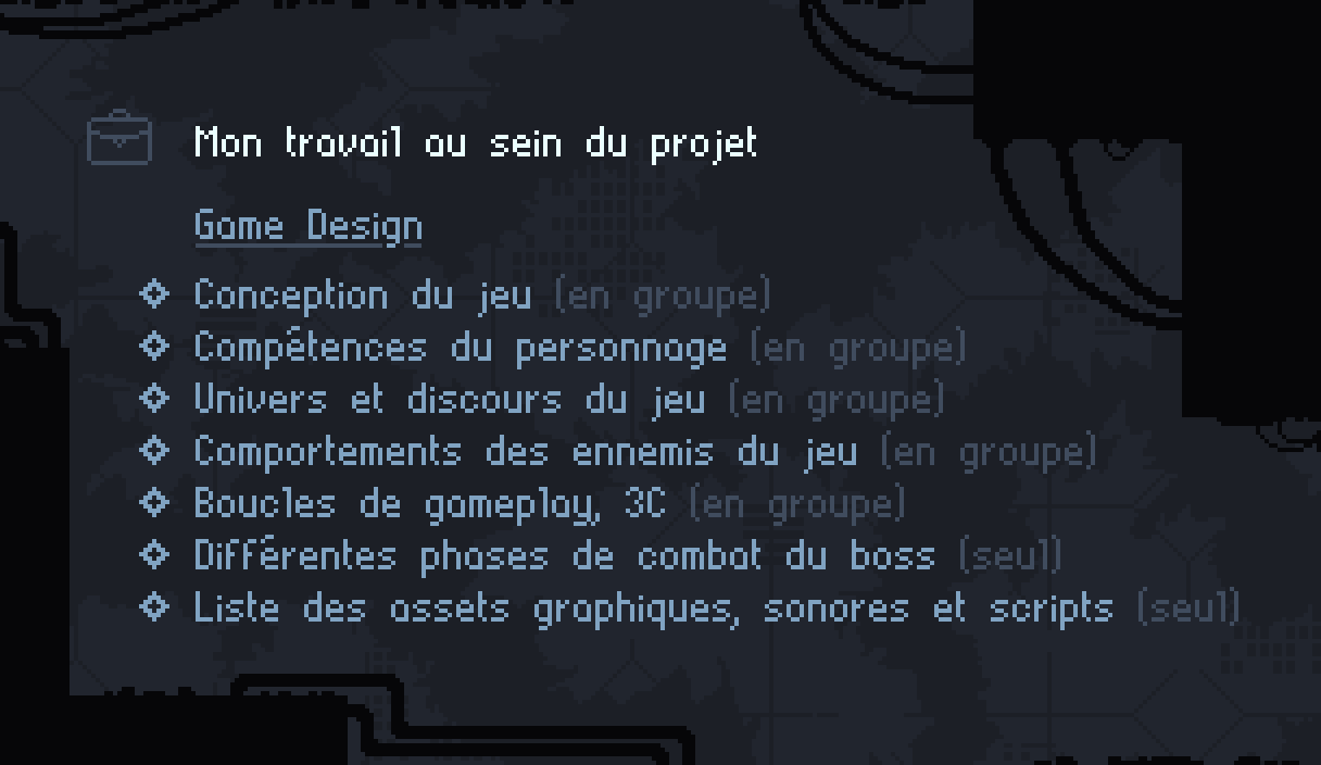 Mon travail dans le cadre de [unNamed]